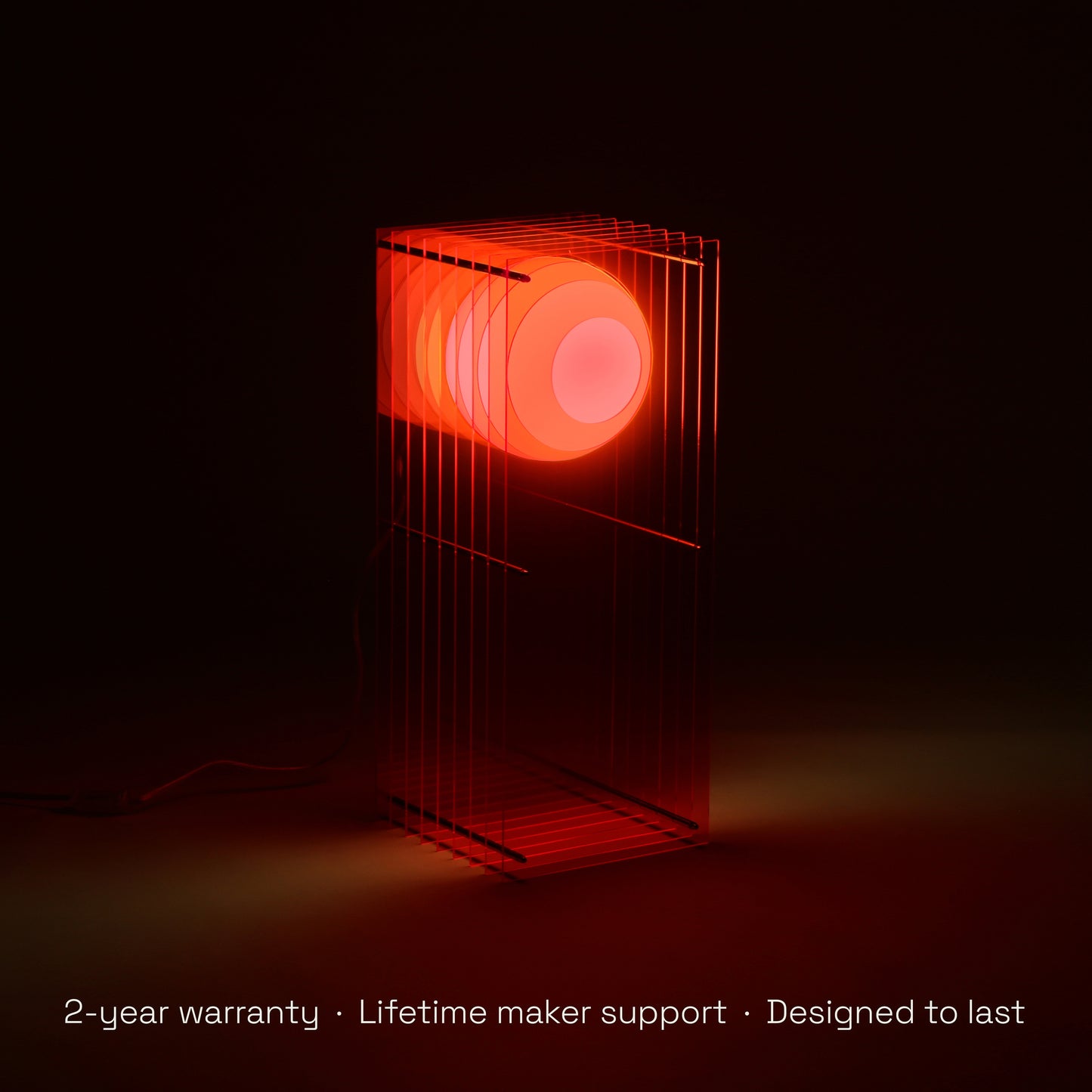 Lớp big rectangle in electric pink acrylic CE