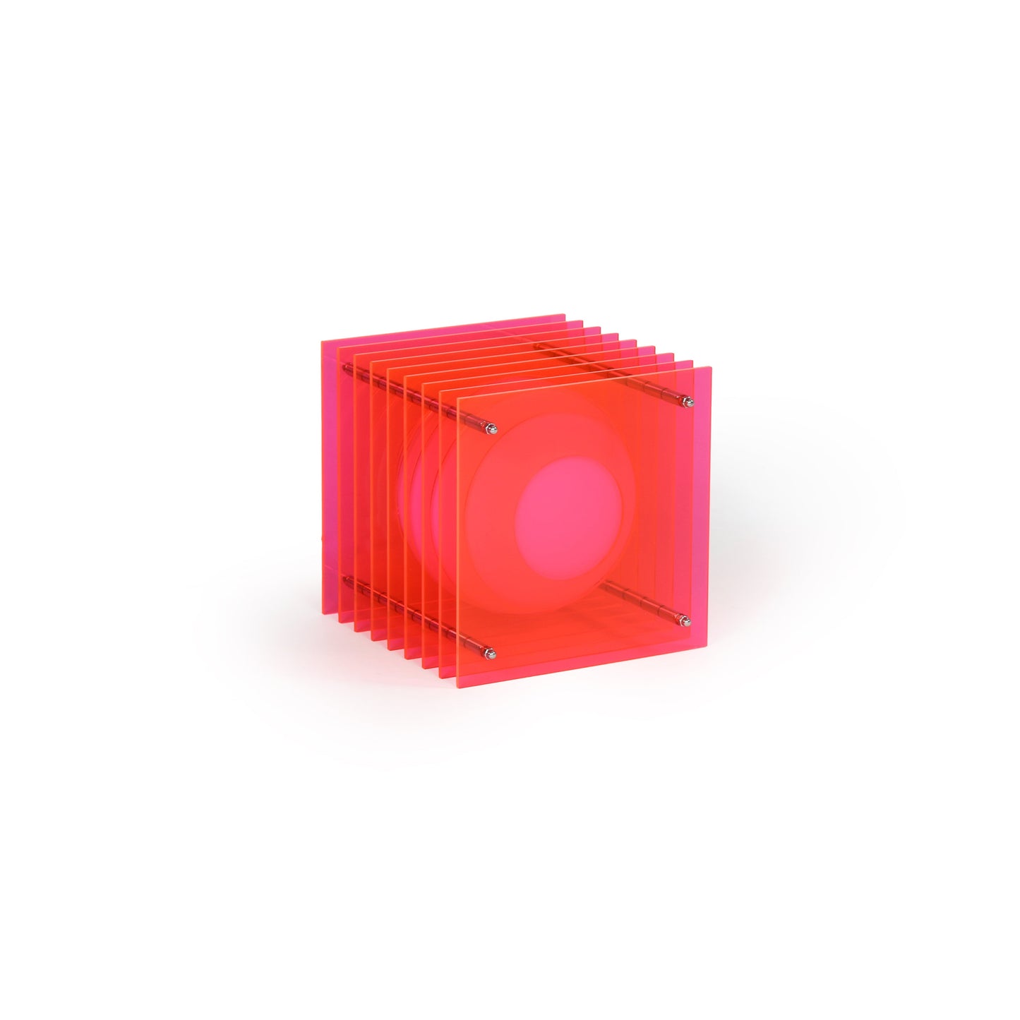 Lớp small square in electric pink acrylic CE