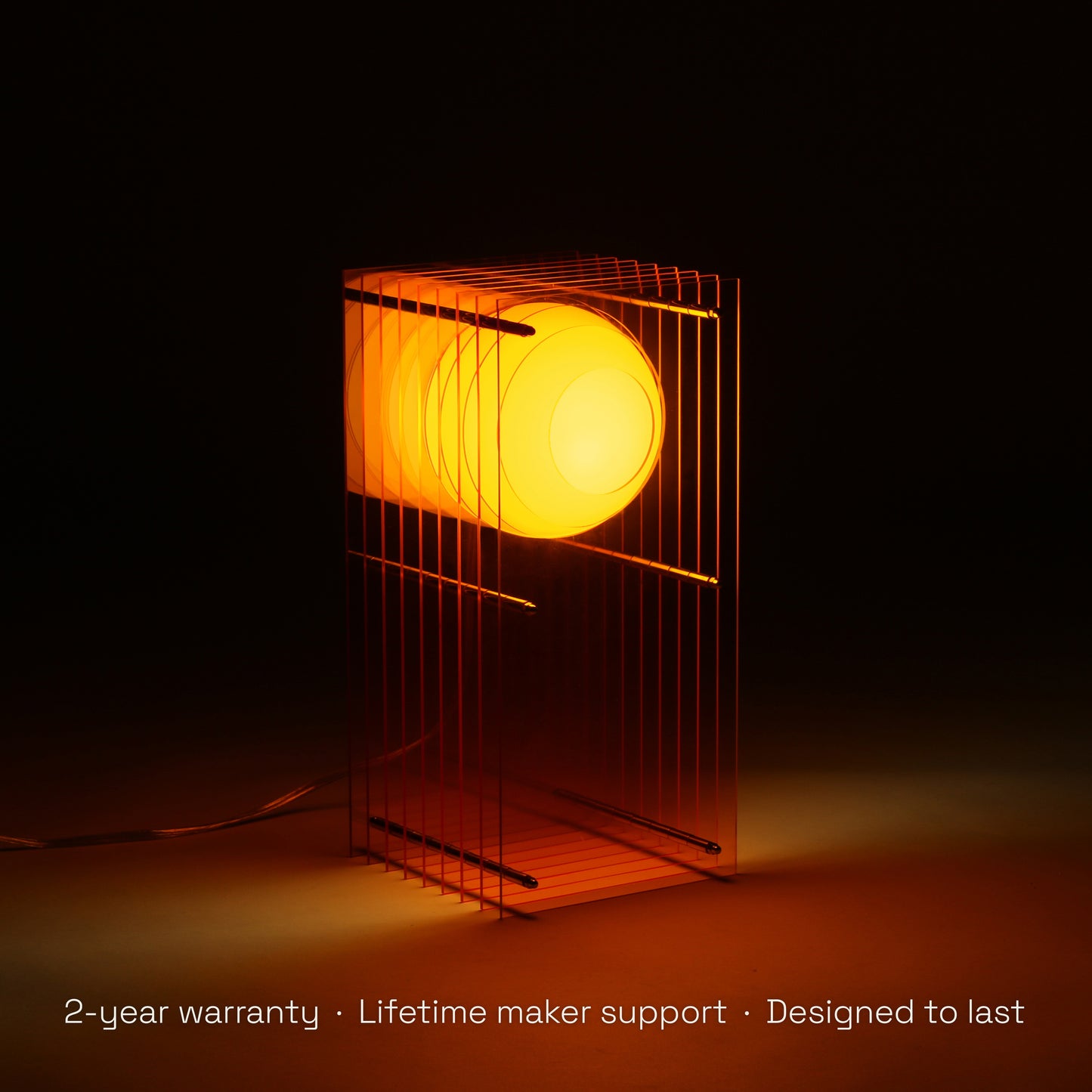 Lớp small rectangle in orange acrylic CE