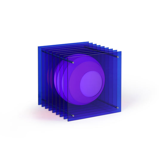 Lớp big square in blue acrylic CE
