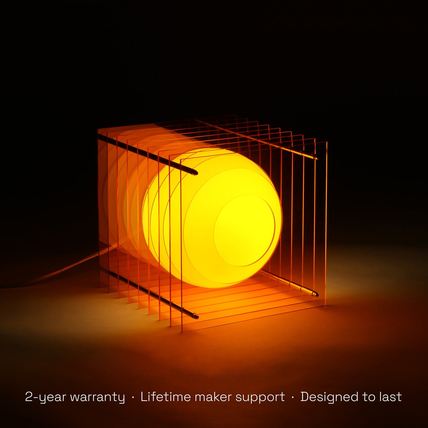 Lớp big square in orange acrylic CE