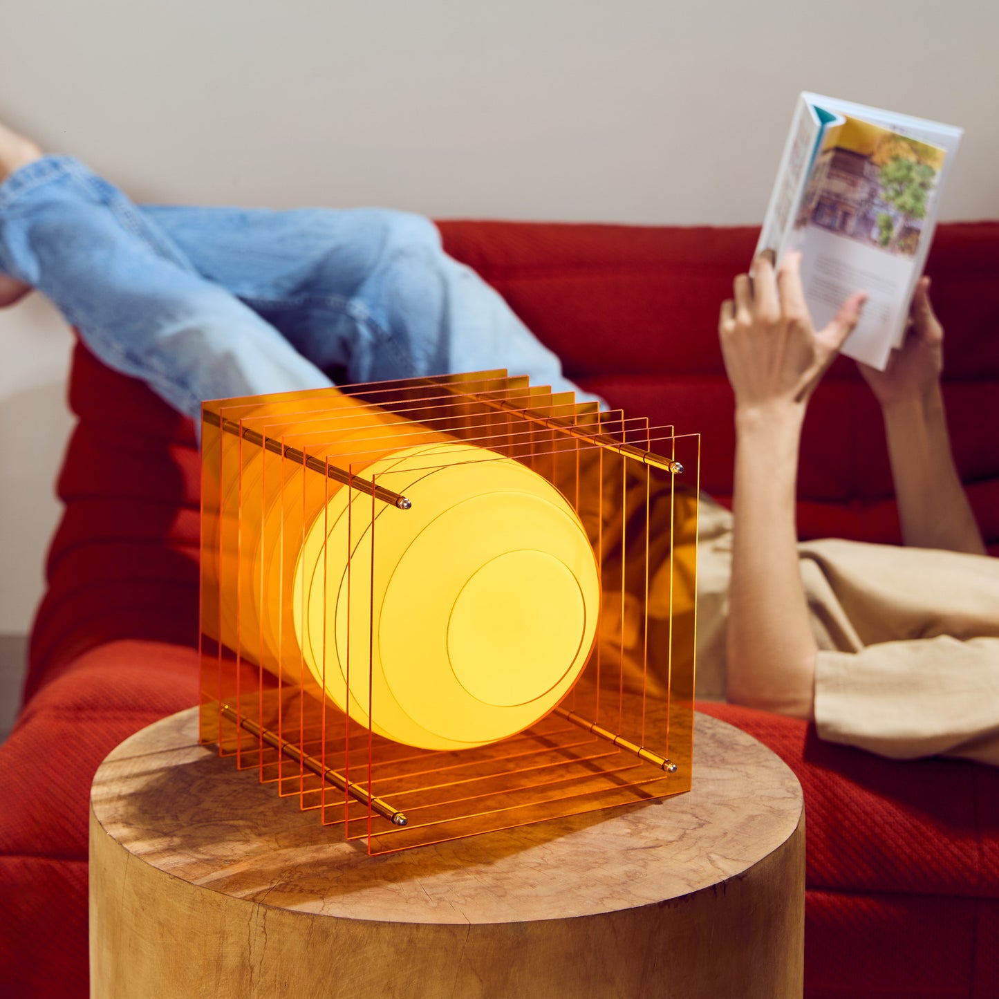 Lớp big square in orange acrylic CE