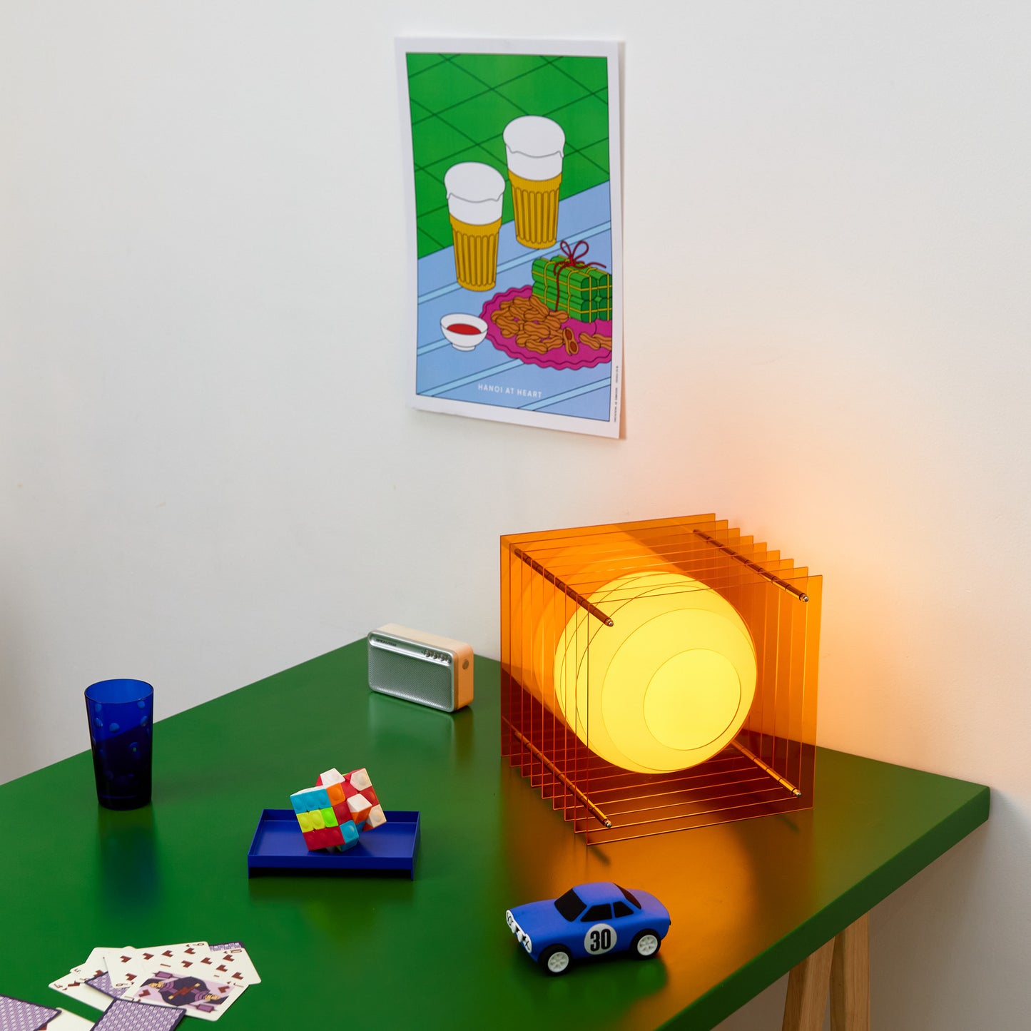 Lớp big square in orange acrylic CE