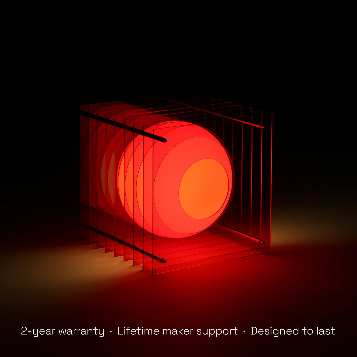 Lớp big square in red acrylic CE