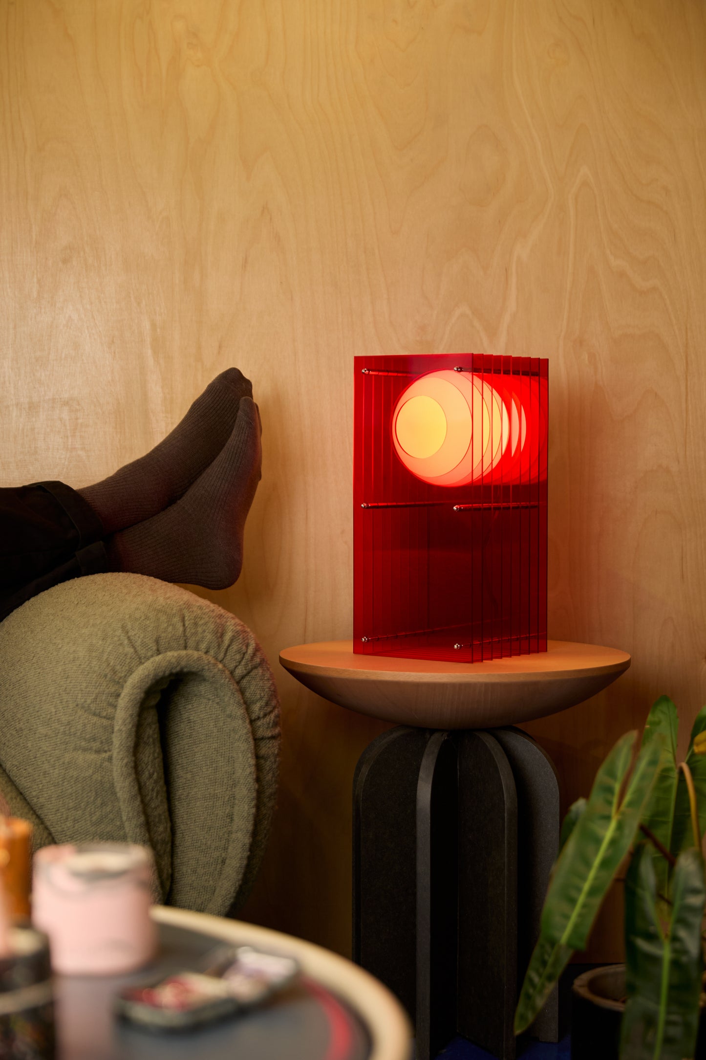 Lớp small rectangle in red acrylic CE