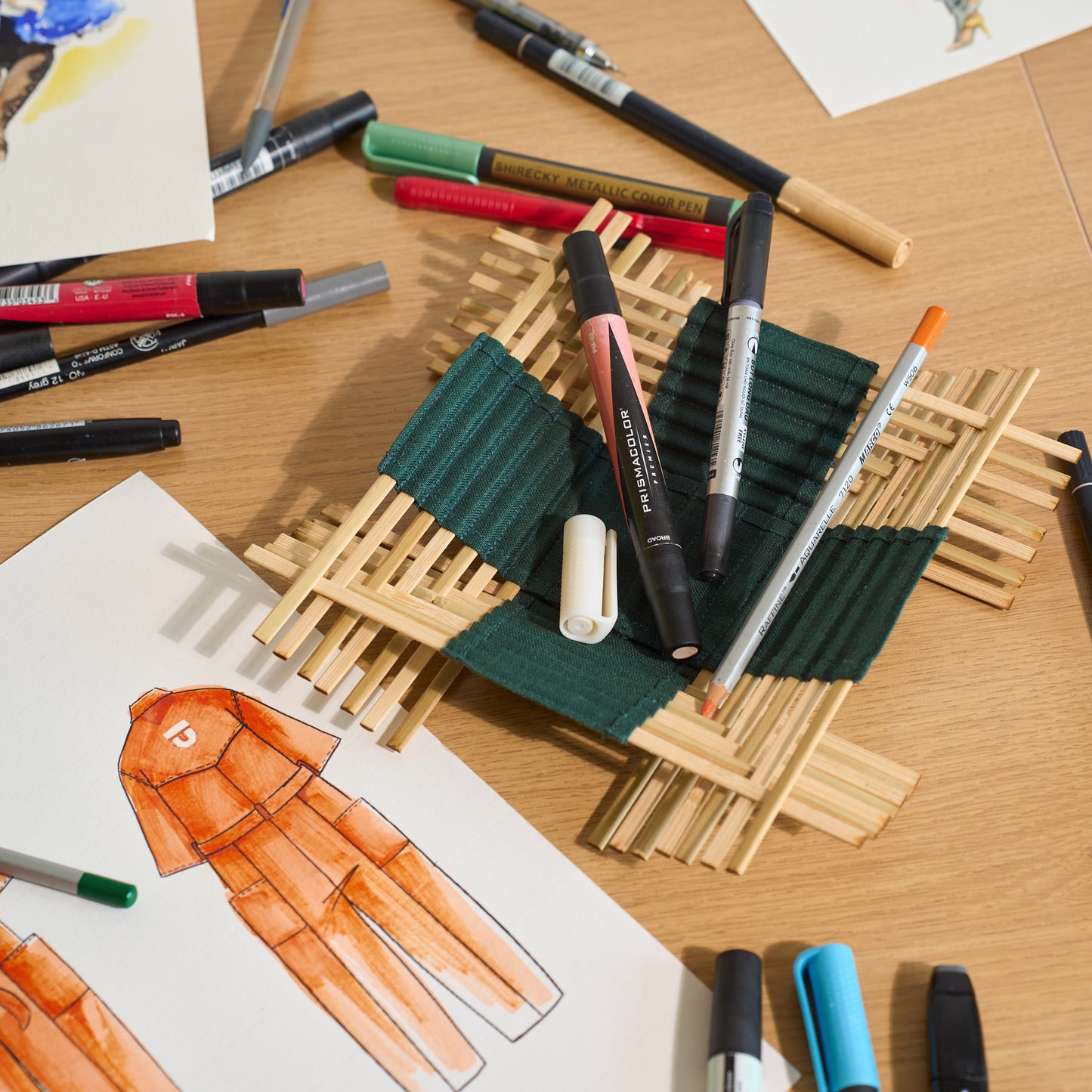 Đan Catch-all in green