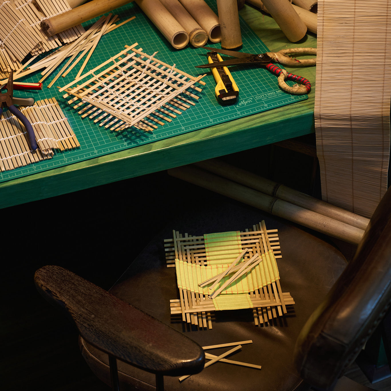 Đan Catch-all in neon lime