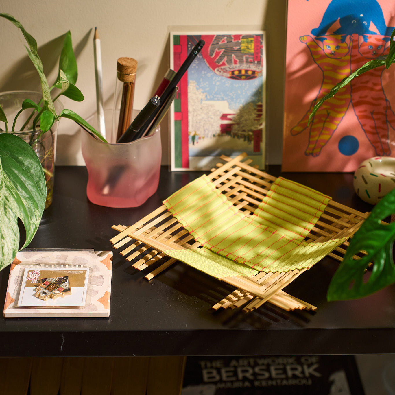 Đan Catch-all in neon lime