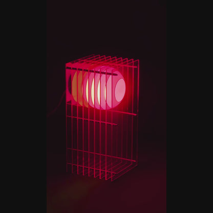 Grand rectangle en acrylique orange